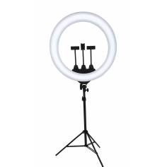 ARO DE LUZ LED MODELO HM22 DE 55,5CM DIAMETRO CON TRÍPODE